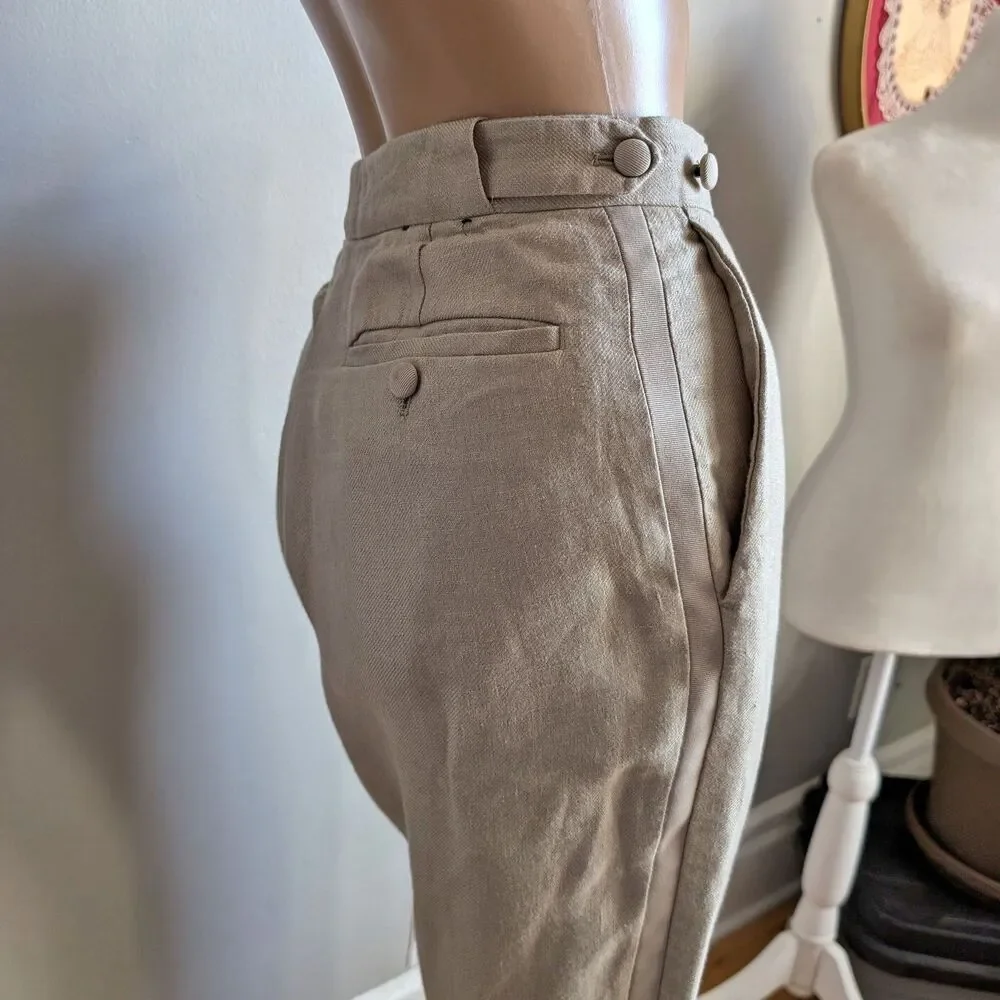 Banana Republic Trousers Cream Irish Linen Trousers Baird McNutt Size 32S